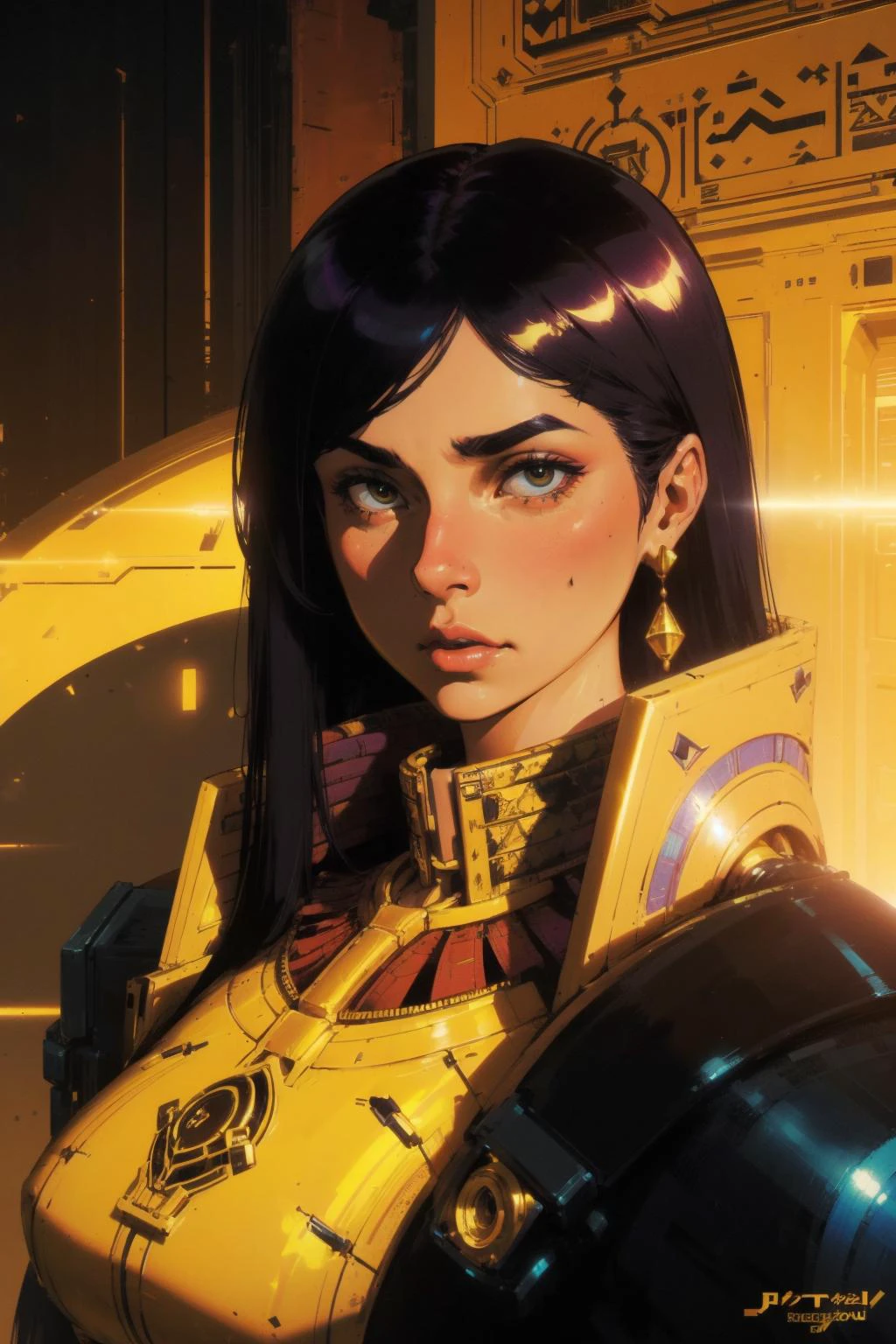 face portrait 1 beautiful woman, golden armor
complex background, city
futuristic Egypt, detailed,
( methurlant Syd Mead Stephan Martiniere )
high contrast, best shadow, cinematic lighting
hyperrealism, surreal <lora:add_detail:1> <lora:methurlant:1>