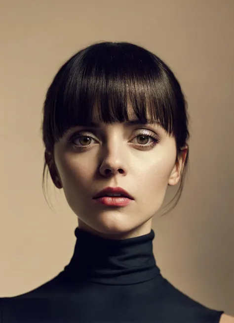 A stunning intricate full color portrait of (sks woman:1), wearing a black turtleneck, epic character composition, by ilya kuvshinov, alessio albi, nina masic, sharp focus, natural lighting, subsurface scattering, f2, 35mm, film grain, <lora:locon_christina_v1_from_v1_64_32:1.25>