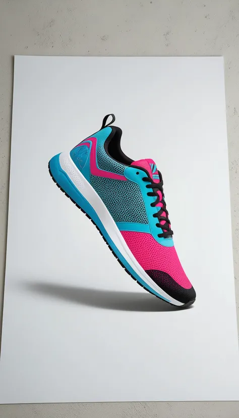 advertising poster style sneaker, professional, modern, product-focused, commercial, eye-catching, highly detailed