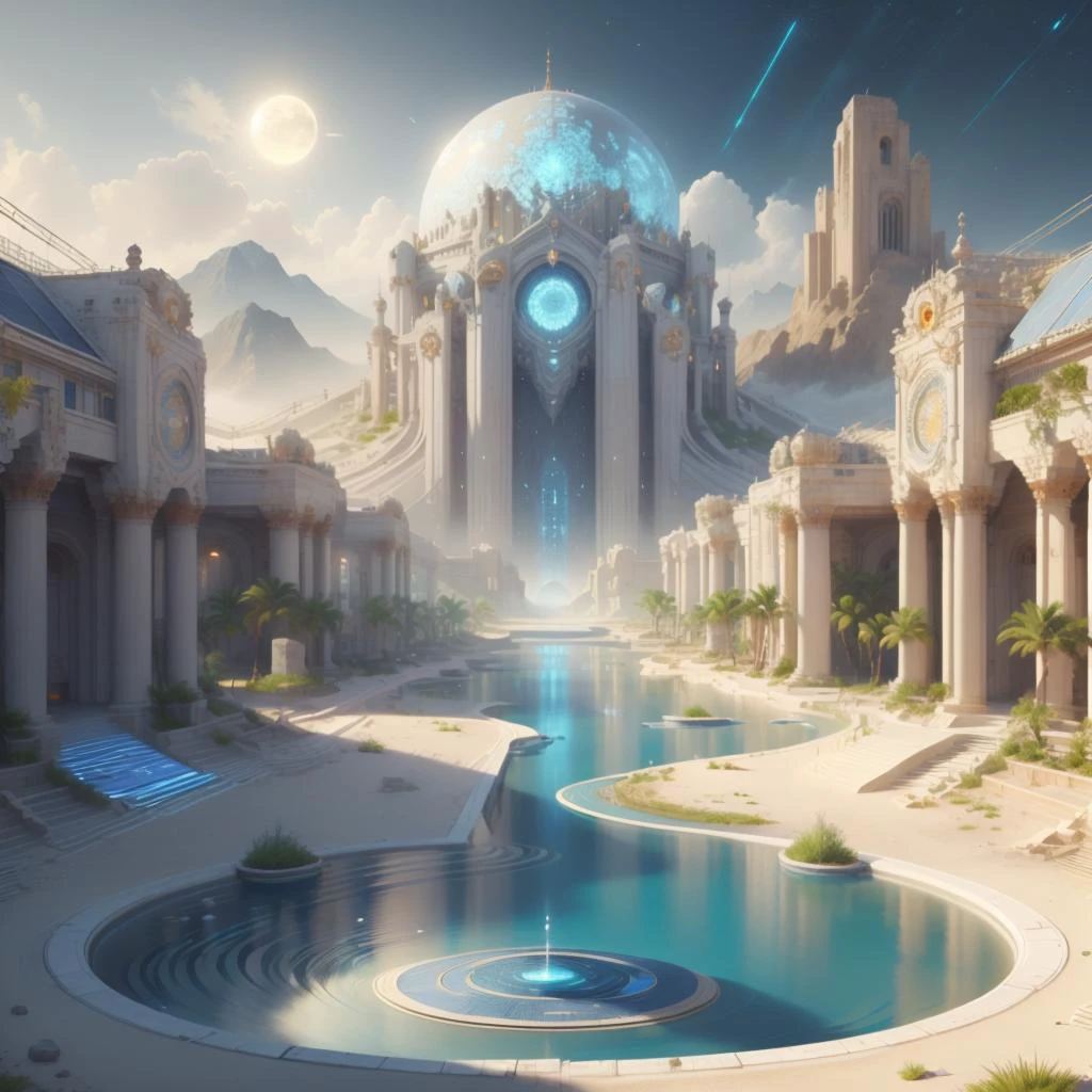 <lora:CarthageTech-26:0.8>, carthagetech , scifi, solar age, gold mosaic ,
hotspring , scenery