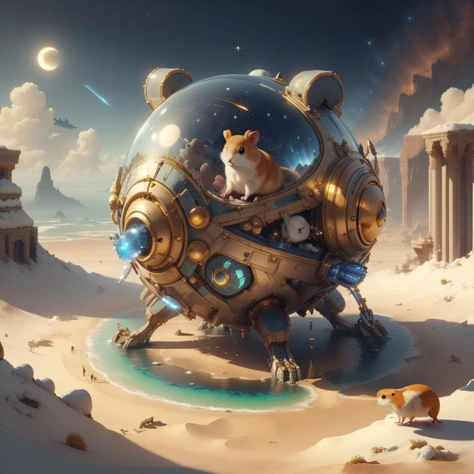<lora:CarthageTech-26:0.8>, carthagetech , scifi, solar age, gold mosaic ,
hamster, pokemon \(creature\),