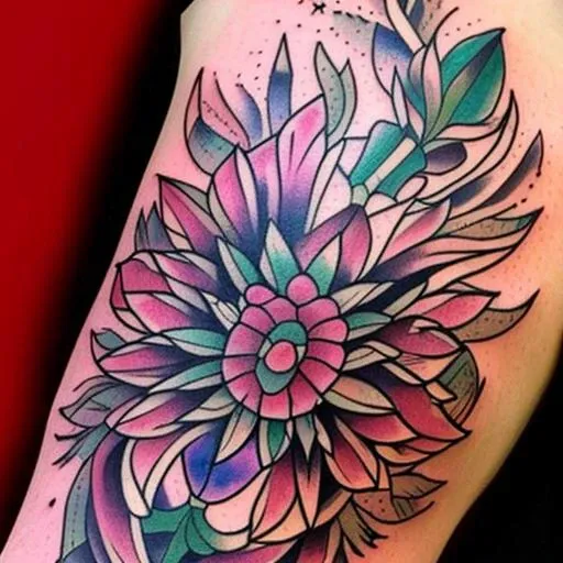 ethereal fantasy concept art of American traditional tattoo design . magnificent, celestial, ethereal, painterly, epic, majestic, magical, fantasy art, cover art, dreamy