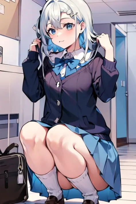 best quality, ((masterpiece )) , solo, <lora:yua:0.8>, school uniform,