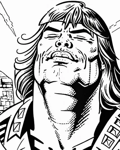 ink drawing, a cinematic portrait of he man IncrsSecretPower  <lora:Gaz_Ink_Test:1>   <lora:FabulousSecretPowersMeme:1> solo, closed eyes