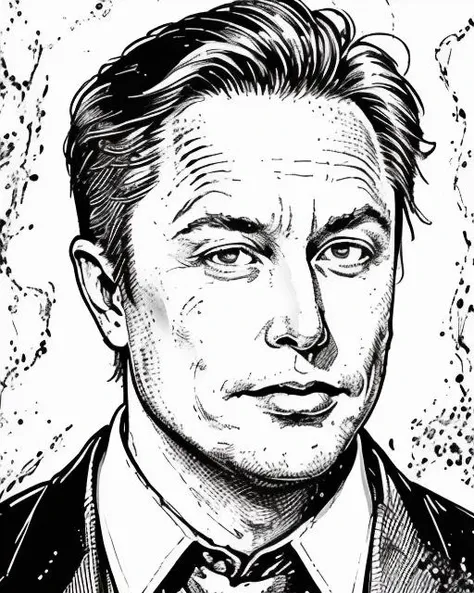 ink drawing, professional portrait of elsk man <lora:Gaz_Ink_Test:1> <lora:Elon_60_2-000001:1>