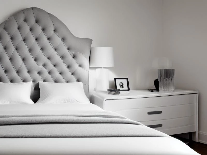 1 vintage minimalistic bed in center, ((sateen sheets color)), full crystal panel background, simetric, 4k, arquitecture, minimal furniture, by Marcel Wanders, (focus on bed)