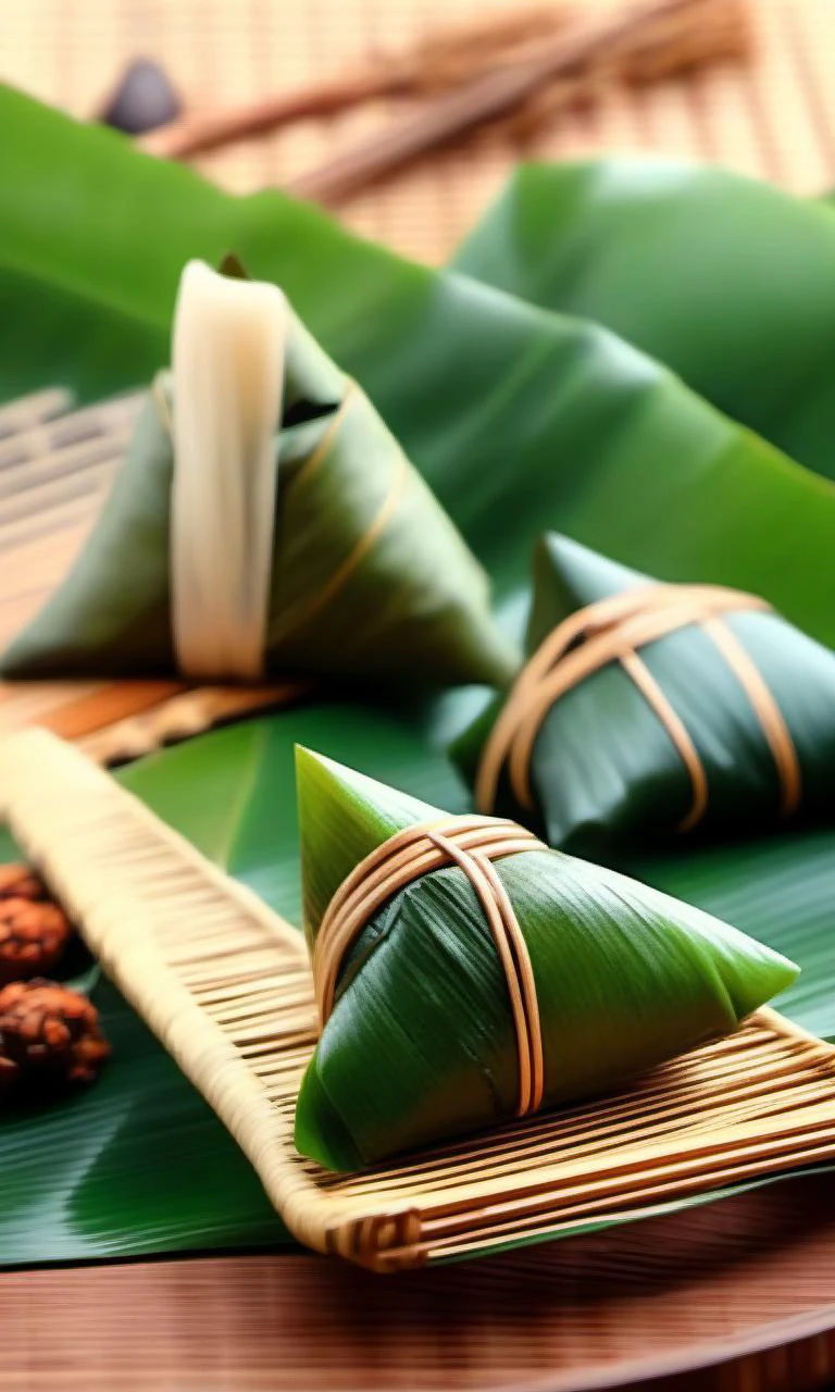 zongzi, no humans,blurry,depth of field,scenery,blurry background,, best quality,High Quality,realistic,RAW photo,masterpiece,8k,insane details,High detail,hyperdetailed, Lighting,Master Lighting,film grain,<lora:cnfood-XL:1>