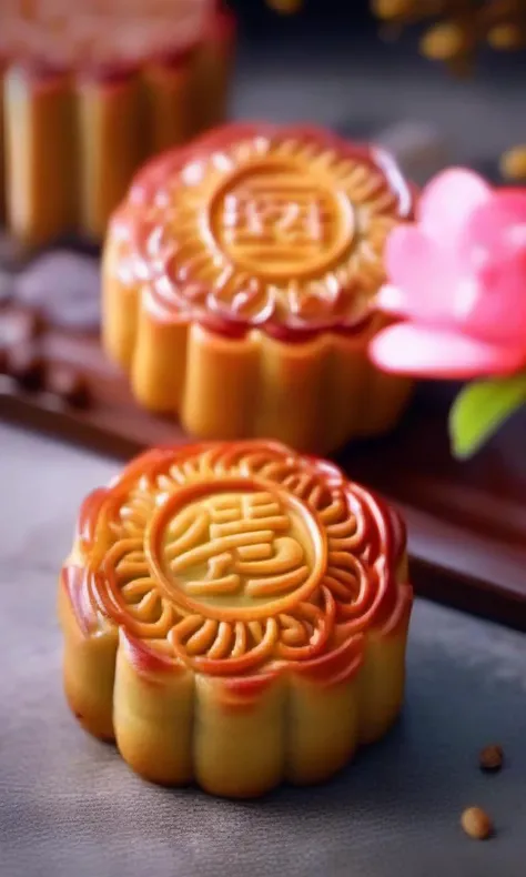 mooncake, no humans,blurry,depth of field,scenery,blurry background,, best quality,High Quality,realistic,RAW photo,masterpiece,8k,insane details,High detail,hyperdetailed, Lighting,Master Lighting,film grain,<lora:cnfood-XL:1>