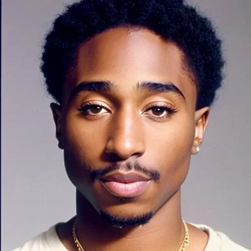emb_tupac, african american model, with blonde combed hair, gentle smile, perfect eyes, no makeup, photo
