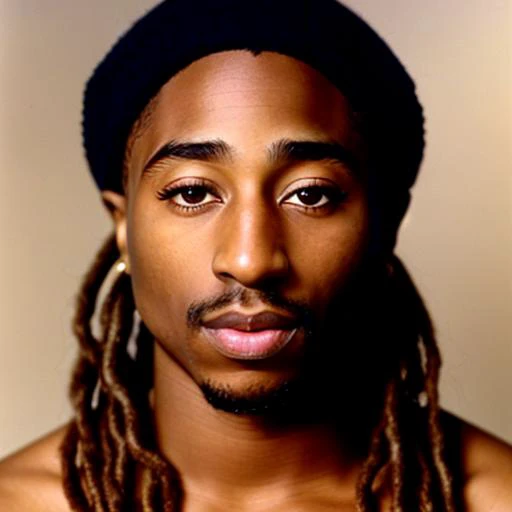 emb_tupac, african american model, with blonde combed hair, gentle smile, perfect eyes, no makeup, photo