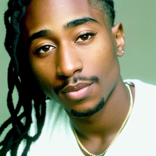 emb_tupac, african american model, with blonde combed hair, gentle smile, perfect eyes, no makeup, photo