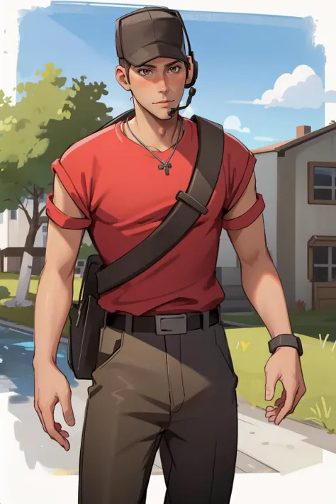 (masterpiece, best quality), intricate details,
 1boy, male, red shirt, brown hat, brown pants, <lora:tf2scoutlorav1:0.8> tf2scout,