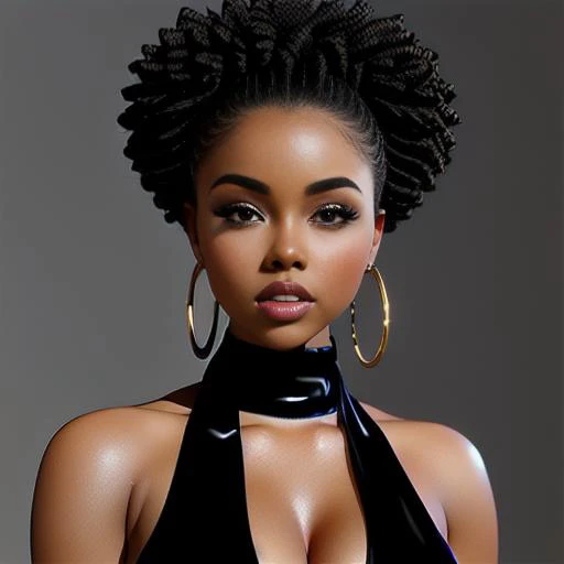 a photo portrait of a beautiful woman, fashion clothing, long black afro, art by sierra2024 <lora:epiNoiseoffset_v2Pynoise:1>, best quality masterpiece, photorealistic, detailed, 8k, HDR, shallow depth of field, broad light, high contrast, backlighting, bloom, light sparkles, chromatic aberration, sharp focus, RAW color photo, cinematic lighting, octane render, volumetric lighting