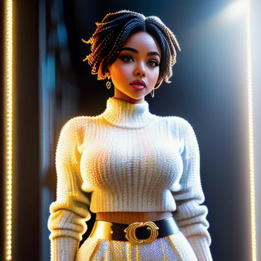 a photo portrait of a beautiful woman, fashion clothing, short hair, art by sierra2024, best quality masterpiece, photorealistic, detailed, 8k, HDR, shallow depth of field, broad light, high contrast, backlighting, bloom, light sparkles, chromatic aberration, sharp focus, RAW color photo, cinematic lighting, octane render, volumetric lighting