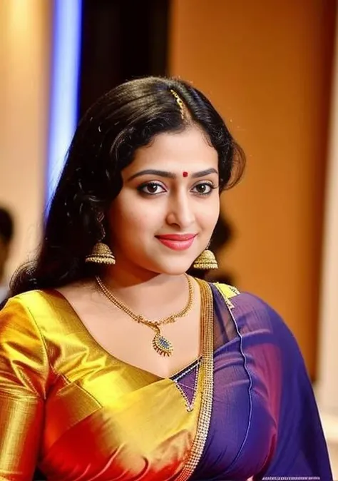 anusithara,sexy,gold chains,wear jasmin flower on hair,8k,cinematic light,8k <lora:lazymixRealAmateur_v30b:1>