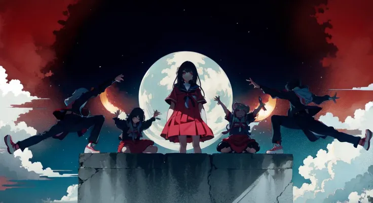 sky,sun,
AND 1girl, (looking at viewer:1), (facing viewer:1),serafuku
AND 1girl,(one knee:1.3) ,hands up, serafuku,fat girl, girl, (looking at viewer:1), (facing viewer:1) AND 1girl,serafuku,(looking at viewer:1), (facing viewer:1),standing, AND 1girl,serafuku,fat girl,little(one knee:1.3), hands up, (looking at viewer:1), (facing viewer:1),kneeing, AND 1girl,serafuku,(looking at viewer:1), (facing viewer:1),standing,