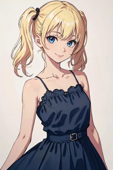 <lora:Dskin_v1.0:0.5> blonde hair, blue eyes, twintail, dress,
(best quality, masterpiece, RAW photo,ultra-detailed:1.2), <lyco:GoodHands-beta2:1.0>,1girl,solo,looking at viewer,smile