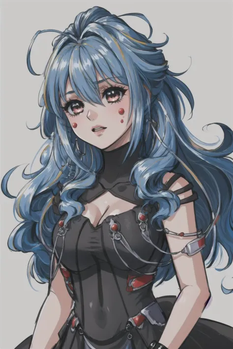 <lora:Alchimie_v1:0.8> alchimie, black dress, party, cleavage