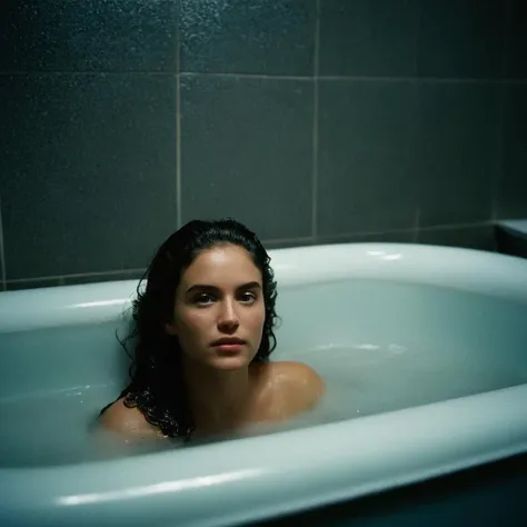 cinematic film still of Kodak Image of  high image noise:1.2 high image Grain:1.2 Kodak Gold 200
Film grain still image of a person in a bathtub in a dark room,1girl,solo,indoors,ground vehicle , cinematic look, film look, filmic, contrast, detailed, high quality, sharp image, film color, Kodak Motion Picture Film style, different color, different people, different look, different style, 35MM Film, 16MM Film, Photographic film, music video style, artistic style, cinematic style, film granularity, film noise, image noise, artistic effect, Fujicolor, Fuji film, Analog photography, movie style, movie still, Film grain overlay, Film Grain style, shallow depth of field, vignette, highly detailed, high budget, bokeh, cinemascope, moody, epic, gorgeous, film grain, grainy