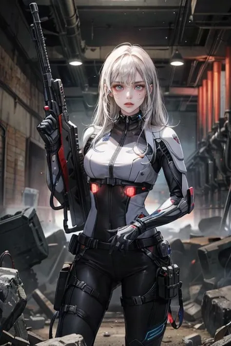 1girl  sci-fi, cyber suit , battlefield, large weapon <lora:L_RM-BS1:1> <lora:L_RM-BS2:1>