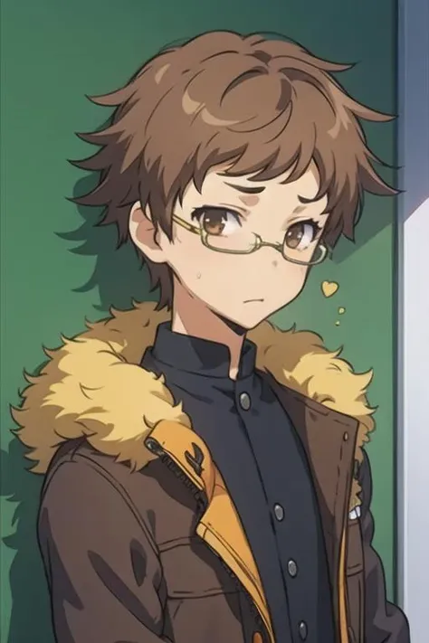 masterpiece, best quality, game cg, 1boy, solo, male focus, looking at viewer, upper body, , <lora:hisamitsu_noto:0.76>, hisamitsu_noto, brown hair, brown eyes, glasses, , , , High resolution