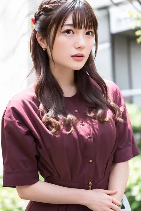 (masterpiece、Highest quality、Very detailed)、髪の色は深いDark brownです、Soft Waves、
(Skin is smooth、Lightly reflects light、Healthy shine)、(eyeはアーモンド型です、eye:Dark brown)、Long eyelashes、Flexible curls、Each one is clearly visible、Thin eyeliner、Natural eyelash shadow)、(Natural pink cheeks)、(Thick lips、smile)(Japan people in uniform、A white shirt with a distinctive sailor collar、Navy blue scarf)、(Summer clothes)、(Navy blue pleated mini skirt、inseam length)、(Beach、彼女の全身と表情に注eyeしてください)、(((eyeのハイライトと肌のディテール、Realistic details)))