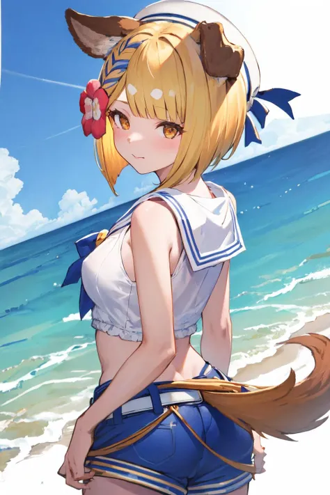 Half-naked girl covered in running banana parfait ramen、Severely torn clothes are scattered、Unstable buoyancy sandstorm、Amazing dynamism、Amazing Angle