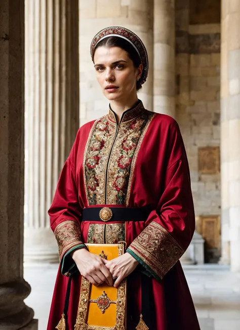 portrait of sks woman in Istanbul, at the Hagia Sophia, by Flora Borsi, style by Flora Borsi, bold, bright colours, ((Flora Borsi)), by Tim Walker, <lora:locon_rachelweisz_v1_from_v1_64_32:1>