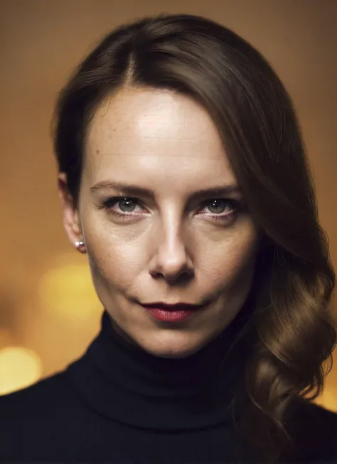 A stunning intricate full color portrait of (sks woman:1), wearing a black turtleneck, epic character composition, by ilya kuvshinov, alessio albi, nina masic, sharp focus, natural lighting, subsurface scattering, f2, 35mm, film grain, <lora:locon_amyryan_v1_from_v1_64_32:1.25>