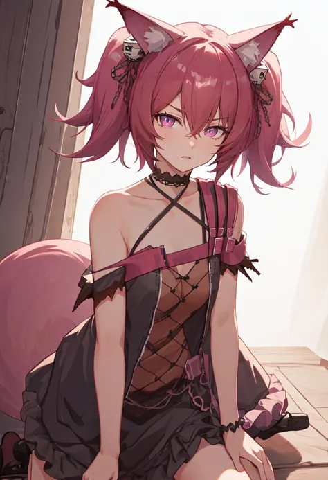 (safe:1.10), best quality, masterpiece, highres, solo, (shamare_arknights:1.10), kneeling, kneeling on one knee, on one knee, cowboy shot, looking at viewer, 28 <lora:shamare_arknights:0.80>