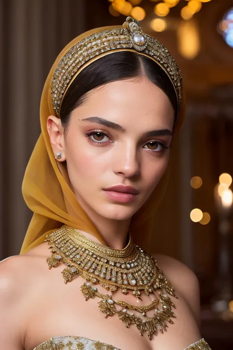 beautiful woman (sfnr-4000:.99), perfect hair, jewellery, ((portrait)), (closeup:1.2), ((from the waist up)), (((hagia sophia interior:1.2 ))), natural skin texture, ((hijab costume :1.2)), 24mm, 4k textures, soft cinematic light, adobe lightroom, photolab, hdr, intricate, elegant, highly detailed, sharp focus, ((((cinematic look)))), soothing tones, insane details, intricate details, hyperdetailed, low contrast, soft cinematic light, exposure blend, hdr, faded, now, ("I've got a bad feeling about this.":1.1)