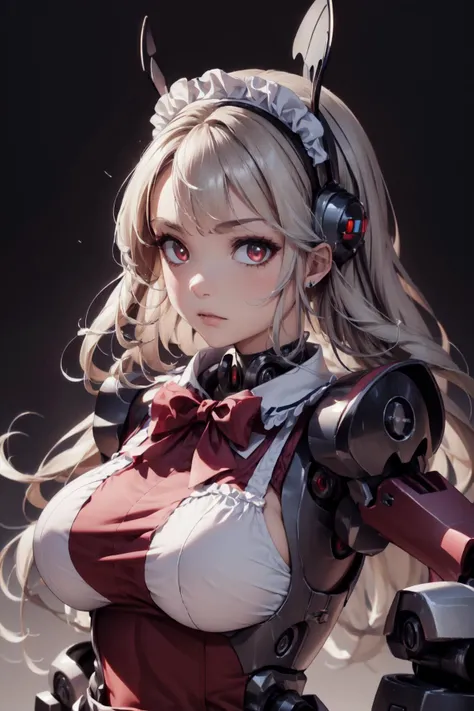 professional lighting,stylish pose,<lora:anti_longtorso_v10:2.5>,
BREAK
1girl,solo,expressionless,pink eyes,(glowing eyes:1.5),looking at viewer,<lora:Loraeyes_V1:0.3>,
BREAK
silver hair,swept bangs,long hair,straight hair,large breasts,<lora:GoodHands-vanilla:1>,
BREAK
maid,frilled dress,maid headdress,maid apron,bow,elbow gloves,skirt,thighhighs,high heels,<lora:cute_maid-1.0:0.7>,
BREAK
(mecha musume:1.2),(large mecha arm:1.5),(with extremely large robotic hands:1.4),<lora:large_mecha_arm_v1:1.2>,
BREAK
(simple background:1.4),<lora:boldline:-0.3>,<lora:hyperdetailer_v095:0.3>,, (masterpiece, ultra-detailed, best quality:1.5),
(high resolution:1.5),(beautiful pretty cute face, beautiful detailed eyes:1.3),
shiny skin,shiny hair,