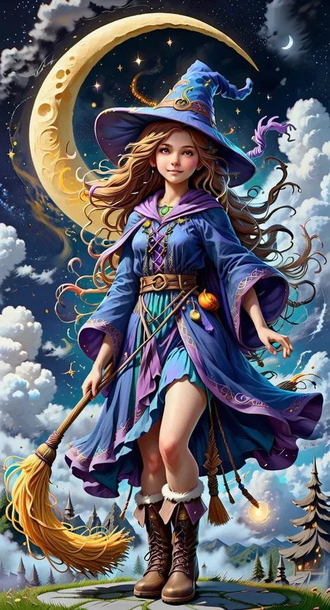 {"prompt": "masterpiece, best quality, ultra-detailed, illustration, 1girl, solo, fantasy, flying, broom, night sky, outdoors BREAK Magic, spells, moon, stars, clouds, wind, hair, cape, hat, boots, broomstick, glowing, mysterious, enchanting, whimsical, playful BREAK adventurous, freedom, wonder, imagination, determination, skill, speed, movement, energy, realism, naturalistic BREAK Figurative, representational, beauty, fantasy culture, mythology, fairy tales BREAK folklore, legends, witches, wizards, magical creatures, fantasy worlds BREAK composition, scale, foreground, middle ground, background, perspective, light, color, texture, detail, beauty, wonder. Elegant, Ultra high definition 8K, Detailed and Intricate, Beautiful Lighting, Photo realistic, photo realism.", "negative_prompt": "nsfw,(worst quality, low quality:1.4), (lip, nose, tooth, rouge, lipstick, eyeshadow:1.4), ( jpeg artifacts:1.4), (depth of field, bokeh, blurry, film grain, chromatic aberration, lens flare:1.0), (1boy, abs, muscular, rib:1.0), greyscale, monochrome, dusty sunbeams, trembling, motion lines, motion blur, emphasis lines, text, title, logo, signature", "seed": 3690279525, "use_stable_diffusion_model": "IrisHeavenlyBlue-3heartschasingDragons-0.50000", "clip_skip": true, "use_controlnet_model": null, "use_vae_model": "sdxl_vae", "sampler_name": "euler", "width": 832, "height": 1536, "num_inference_steps": 60, "guidance_scale": 14.0, "use_lora_model": ["chipX_siliconchip-000006", "ChalkDustStyleSDXL", "Electrical_Wires_Style_SDXL"], "lora_alpha": [0.75, 0.75, 0.75], "use_embeddings_model": null, "tiling": null, "use_face_correction": null, "use_upscale": null}