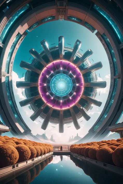 photograph, cinematic color grading, radial, scifi, fantasy, whimsical,mysterious fantasy arcology at the end of the multiverse<lora:EnvyBetterHiresFixXL01:0:hr=1><lora:EnvyRadialXL01:1>