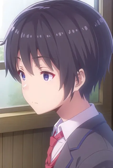 keikikiryuu, <lora:keiki kiryuu s1-lora-nochekaiser:1>,
keiki kiryuu, black hair, (black eyes:1.3), male focus,
BREAK school uniform, jacket, necktie, shoes, pants, red necktie,
BREAK indoors, classroom,
BREAK looking at viewer,
BREAK <lyco:GoodHands-beta2:1>, (masterpiece:1.2), best quality, high resolution, unity 8k wallpaper, (illustration:0.8), (beautiful detailed eyes:1.6), extremely detailed face, perfect lighting, extremely detailed CG, (perfect hands, perfect anatomy),