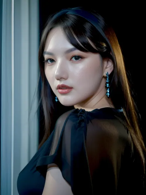 yerin in black asymmetric dress, long hair, half body, cute pose
,rim lighting, two tone lighting, dimly lit, low key,
, hyper realistic lifelike texture dramatic lighting unrealengine trending on artstation,award winning photo,nikon RAW photo,8 k,Fujifilm XT3,masterpiece, best quality, realistic, photorealistic,ultra detailed,extremely detailed face,
<lora:yerin-sd1.5-n30-e555-v1-000001:0.8> <lora:epiNoiseoffset_v2:0.5>