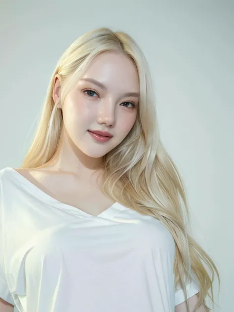 yerin in t_shirt, long blonde hair, half body, smiling
,rim lighting, two tone lighting, dimly lit, low key,
, hyper realistic lifelike texture dramatic lighting unrealengine trending on artstation,award winning photo,nikon RAW photo,8 k,Fujifilm XT3,masterpiece, best quality, realistic, photorealistic,ultra detailed,extremely detailed face,
<lora:yerin-sd1.5-n30-e555-v1-000001:0.8><lora:epiNoiseoffset_v2:0.5>