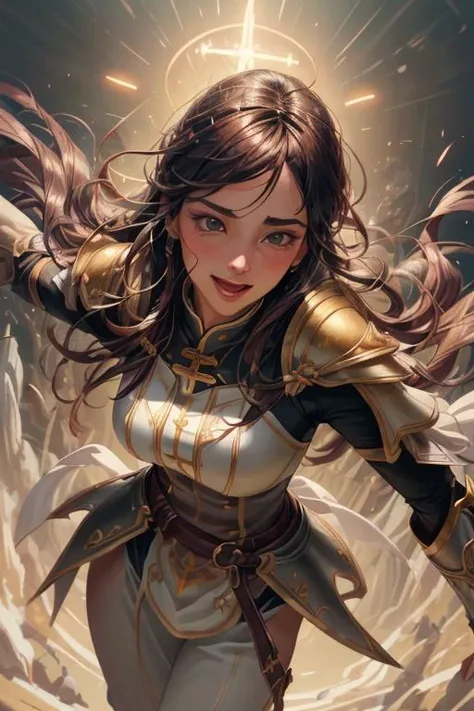 a profestional picutre of 1man, battlepriest <lora:Clothing - Battle Priest_v2:0.7> paldin with holy armor , Adventurer's Celebration: Behavior: The character throws their arms wide with a triumphant laugh, exuding the exuberance of a successful quest. Their movements are animated and full of energy, embodying the thrill of victory., , camera angle dutch angle and cropped legs, photorealism,unreal 5 daz,perfectly drawed hands,perfectly drawed face,perfect body,extremely detailed artgerm greg rutkowski greg,((ultrasharp)),((masterpiece)),((best quality)),((ultradetailed)),((intricated details)),ultradetailed character,detailed face,intricated face details,<lyco:GoodHands-beta2:1>,extremaly detailed background,perfectly detailed face,character focus,intricated details of face,fFaceDetail <lora:add_detail:0.7> ultra realistic,32k,RAW photo,(high detailed skin:1.2),8k uhd,dslr,soft lighting,high quality,film grain, beautiful and aesthetic,extremely detailed