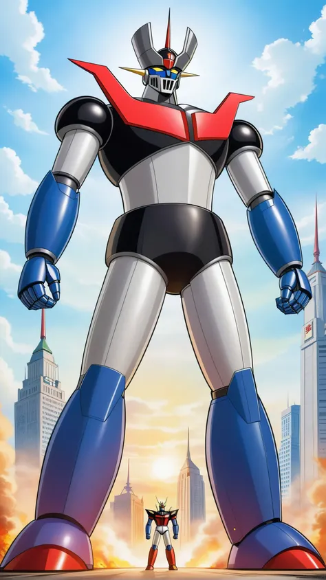 mazingerz super giant  robot, epic, elegant, intrincate details,  fantasy, comic book style mazingerz robot <lora:mazingerz by arteiaman:0.5>