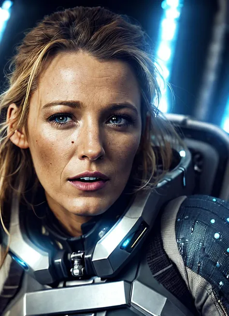 close up photo of sks woman, rugged space trucker, inside industrial spaceship, futuristic science fiction, action scene, digital concept art, realistic, intricate detailed textures, filmic, cinematic, environmental character portrait, <lora:locon_blake_v1_from_v1_64_32:1.25>
