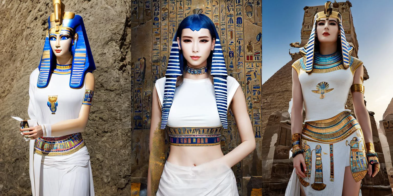(otherworldly, otherworldly atmosphere, otherworldly appearance), highly insanely detailed, masterpiece, top quality, best quality, highres, 4k, 8k, RAW photo, ((ancient egyptian theme:1.2)),
1girl, nami_aino, long hair, breasts, <lora:JAV_nami_aino:0.8>, ((eyeshadow:1.3, lips)), thick makeup, attractive body, large breasts, abs, slim waist, wearing white blouse, portrait mode, perspective, cowboy shot, solo focus, perfect body, human body ratio,
BREAK
outdoor:1.4, ((at a cafe)), morning time, sky, clouds, clear sky, distant horizon,
from side,
(long_hair, long hair, random colors hair, glowing hair, hair over one eye, long messy hair),, (fantasy world), windy, winter, snow, very cold