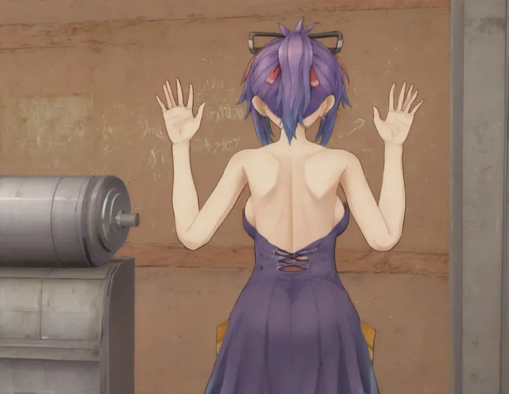 score_9, score_8_up, score_7_up,
1girl, inside, factory, machines, and caution signs,
solo, solo focus,
masterpiece, best quality,
1girl, ProjektMelodyOriginal, bandaid on nose, short hair, ponytail, hair ribbon, hairclip, medium breasts, zPDXLxxx, <lora:ProjektMelodyOriginalPDXL_V1-Manityro-CAME:0.8>,
<lora:flattening:1.2>, on stomach, (paper thin:1.3),(flattened girl:1.3), (flattened:1.3), on wall, purple dress, standing behind wall