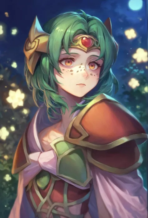 score_9, score_8_up, score_7_up, score_6_up, source anime, feh_seoreh_pnxl, fire emblem heroes, elincia, 1girl, solo, green hair, shoulder armor, ,whorled clouds, night sky, dappled moonlight, depth of field
<lora:fire_emblem_heroes_pony:1>