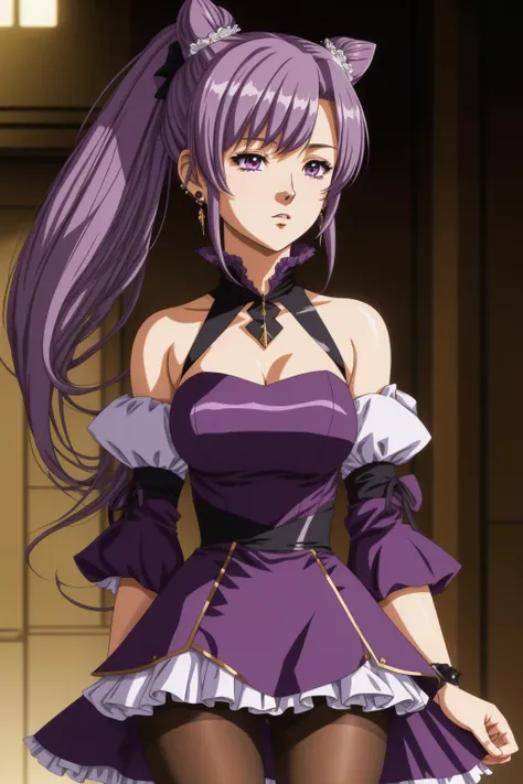Saeko Busujima vestida de Beatrice de Umineko, vestido sosteniendo una varita, umineko, vestido negro y medias, Black gothic dress Lolita, Vestido victoriano negro, Himno del Rey como Princesa, !!Retrato de cuerpo entero!!, Steampunk hermosa mujer anime, Vestido barroco, Gothic dress, gothic wearing, goth clothes, wearing modern gothic clothes, Ornate gothic dress, Gothic!!, Gothic fashion, goth girl, Schoolgirl dressed in gothic, dark gothic dress