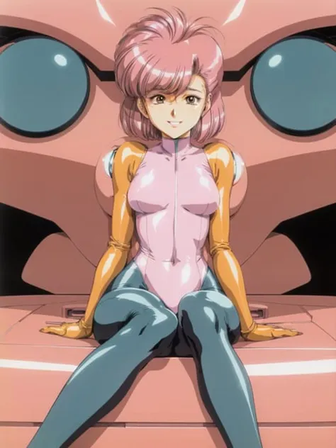 <lora:urushisato_v15:1.3> (urushisato:1.0),

smiling, 1980's and 1990's sexy k-pop idol in skinsuit, aqua eyes, pink (big hair:1.2), sitting inside mecha powered-armor, toshiba yamaha sony product designs, vintage electronics, neutral haze background, high detail, chrome