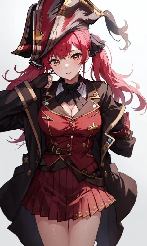 <lora:MarineV3:1>, 1girl, masterpiece, best quality, high quality, Marine, pirate, pirate hat,