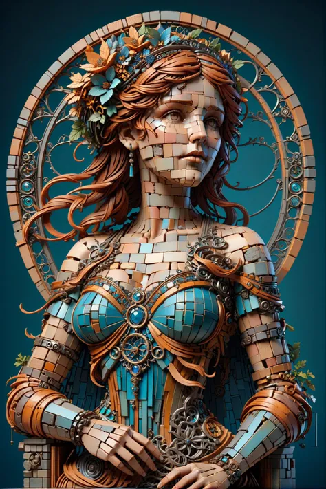 statue of a woman in the style of alphonse mucha, ais-scrapyrd, ais-brickz<lora:Scrapyard_Style_SDXL:0.6> <lora:Bricks_Style_SDXL:0.6>, (masterpiece:1.2), best quality, (hyperdetailed, highest detailed:1.2), high resolution textures, <lora:EnvyBetterHiresFixXL01:1>