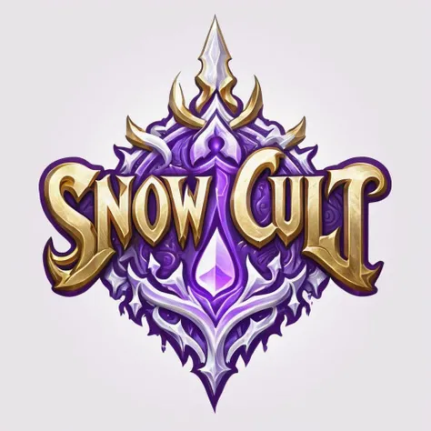 clean logo, ("SNOW CULT" epic text logo:1.3), ([:warped text:10]:3.0), (simple background:1.5), <lora:Harrologos_V1.0:0.5>, GOLD, PURPLE, metalcore, (((TECH))) ((((plain white background)))) vital lighting]]]], fantasy, intricate, elegant, highly detailed, digital painting, artstation, concept art