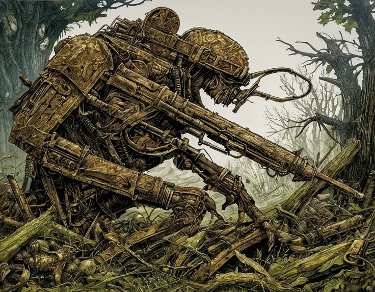 in (medium full shot:3.1), in (side view:3.1) of lot of characters walking from (Heavy Metal Magazine:3.1), inspired by Zdzislaw Beksinski, Hans Bellmer and Clyde Caldwell, in Cyberpunk apocalypse in chaotic world, monsters and robots, wayne barlowe, pierre pellegrini, (with Creepy, Sci-Fi, Fantasy and Horror:2.9) retro sci fi, Horror movie, ((Cinematic film)), ((Ultra Detailed)), Complex, ((Sharp Focus)), Object Texture, Studio Photo, Complex Details, ((Highly Detailed)), Photo Real Style, ((Hyper-realistic)), High Dynamic Range, ((Realistic Textures)), 8K UHD, Nikon D 850, Kodak Portra 400, Fujifilm XT, 3D rendering