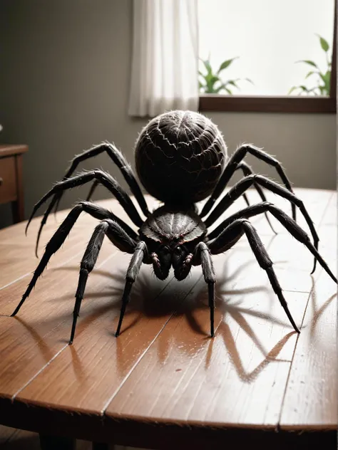 analog film photo there is a spider that is sitting on a table, 8 k ultra realistic creature, hyper realistic detailed render, realistic. octane render, hyper realistic render, hyper realistic render, hyper realistic render, big spider, 8 k ultra realistic animal, hyper realistic 3 d render, arachnid, very realistic render, arachnophobia, 8 k cg render . faded film, desaturated, 35mm photo, grainy, vignette, vintage, kodachrome, lomography, stained, highly detailed, found footage